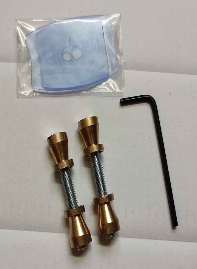 إنديد طقم مقابض أبواب نحاسية عتيقة الطراز للمنزل، 12 بوصة (عبوة من قطعتين) (التصميم 2) - Image 4